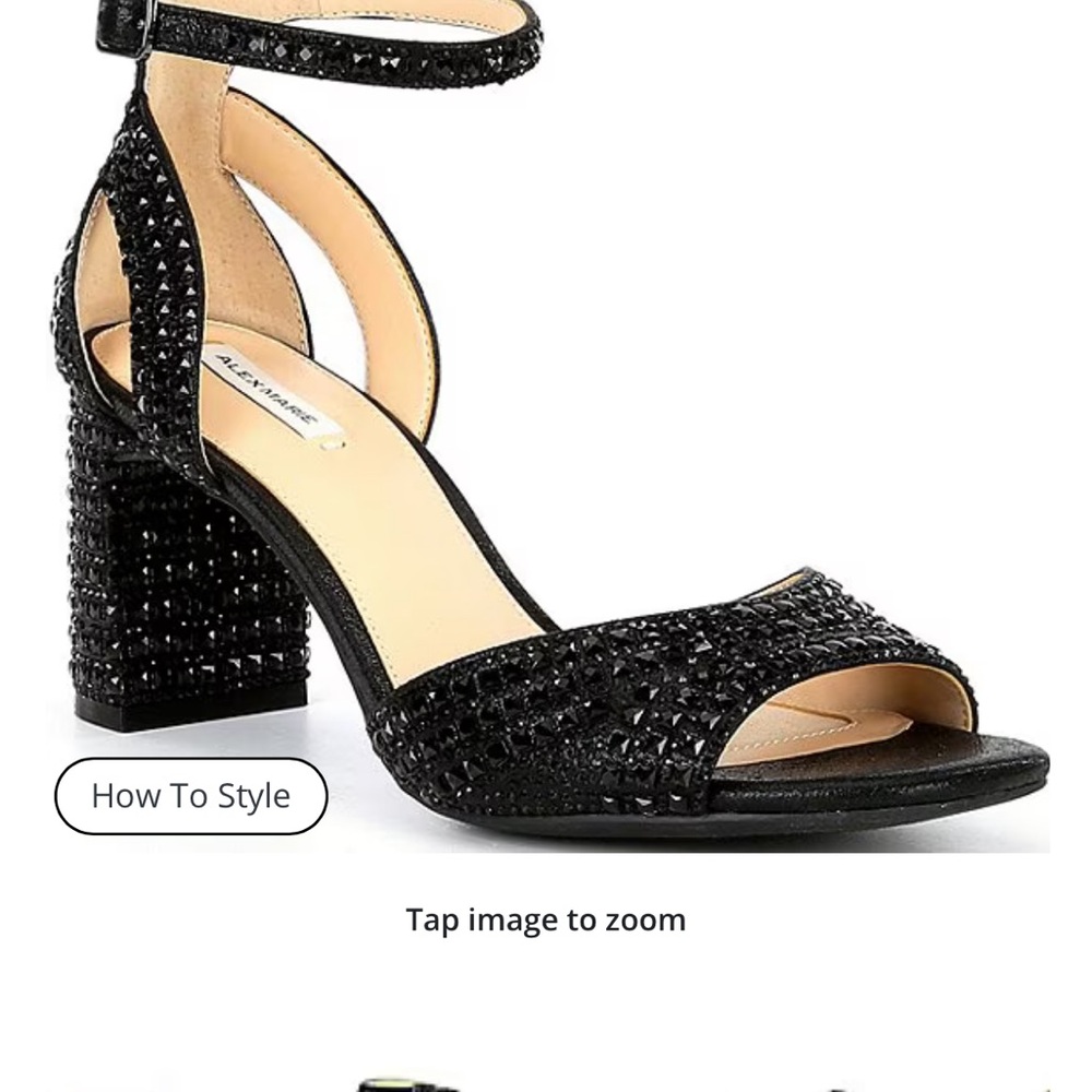 Alex Marie Black Studded Heels